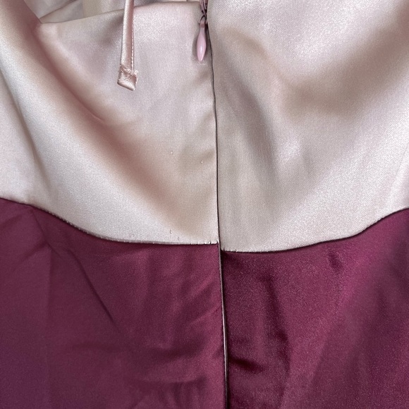 Icon Update Burgundy Color Block Knotted Halter Midi Dress - Picture 6 of 8